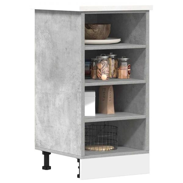 ARDEBO.de - Unterschrank Betongrau 40x44,5x81,5 cm Holzwerkstoff