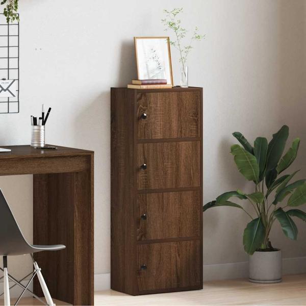 Bücherregal Braun Eichen-Optik 40x24x102 cm Holzwerkstoff