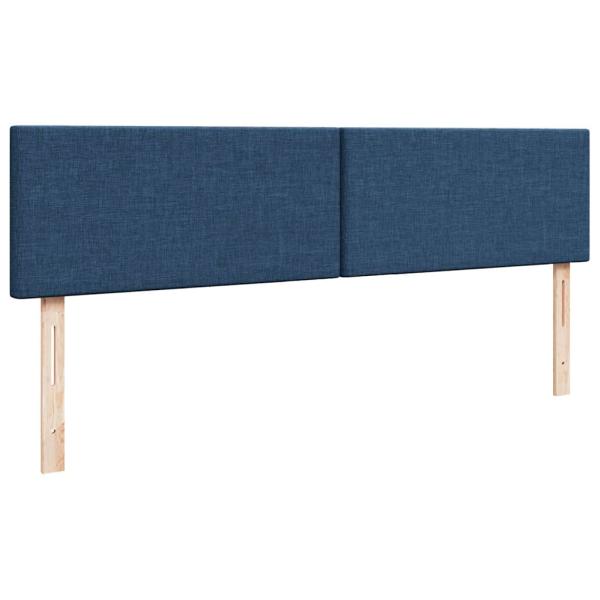 Ottoman-Bett mit Matratze Blau 160x200 cm Stoff