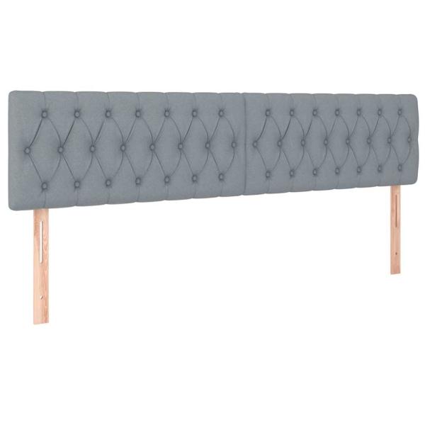 Ottoman-Bett mit Matratze Hellgrau 200x200 cm Stoff