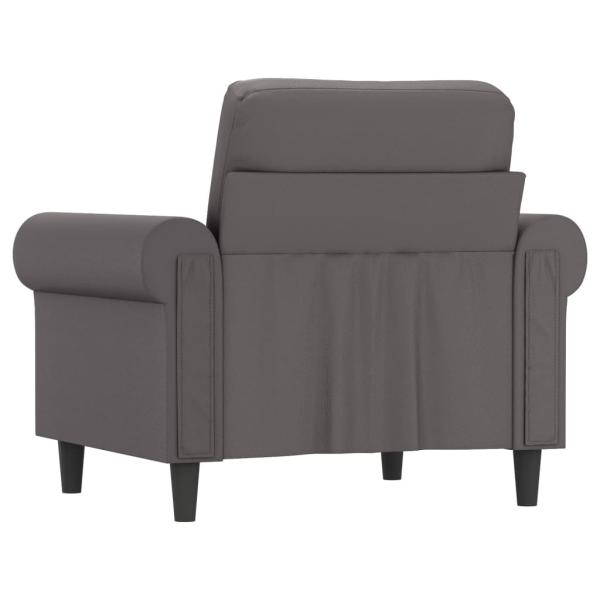Sessel Grau 60 cm Kunstleder