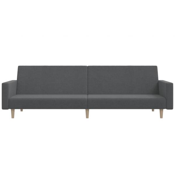Schlafsofa 2-Sitzer Hellgrau Stoff