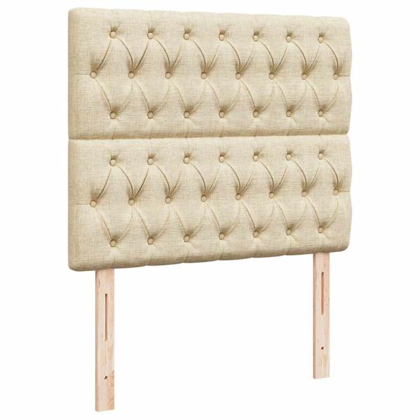 Ottoman-Bett mit Matratze Creme 120x200 cm Stoff