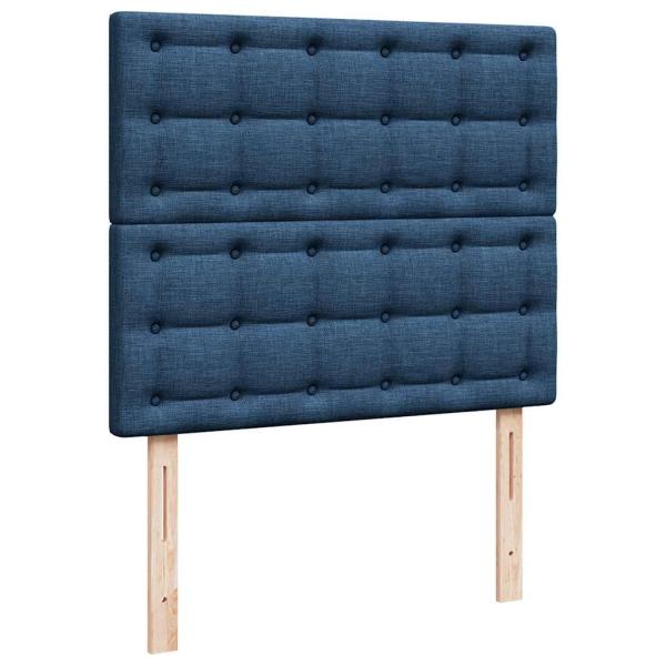 Ottoman-Bett mit Matratze Blau 120x190 cm Stoff