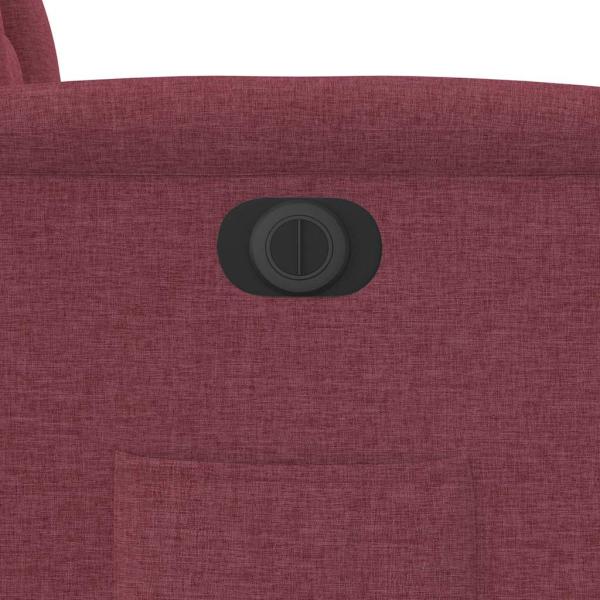 Relaxsessel Elektrisch Weinrot Stoff