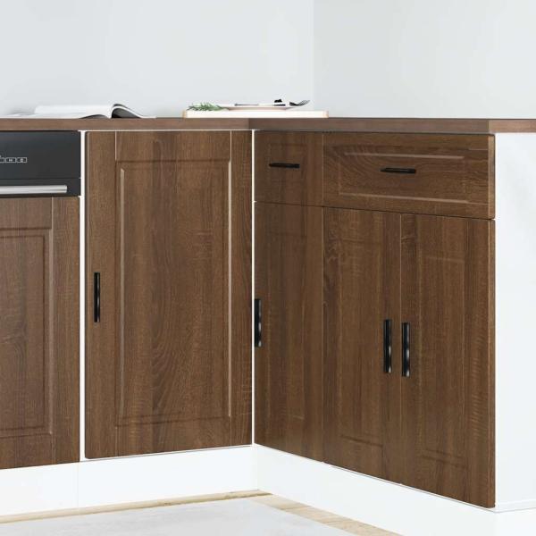 ARDEBO.de - Küchenunterschrank Porto Braun Eichen-Optik Holzwerkstoff