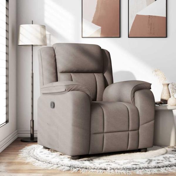 ARDEBO.de - Relaxsessel Taupe Stoff