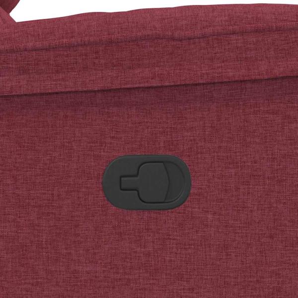 Massagesessel Weinrot Stoff