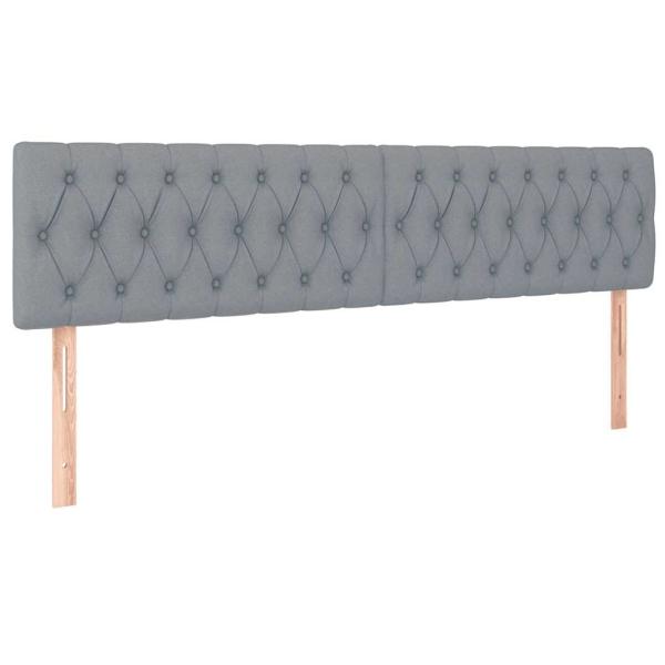Ottoman-Bett mit Matratze Hellgrau 180x200 cm Stoff