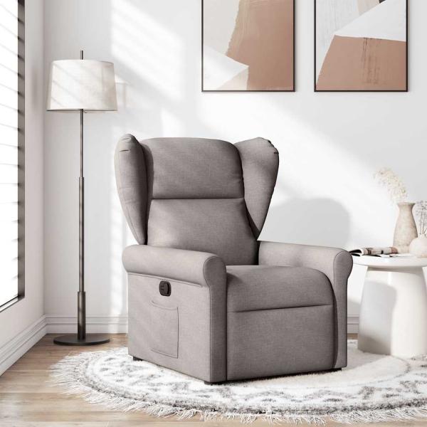 ARDEBO.de - Relaxsessel Taupe Stoff