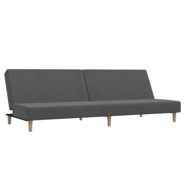 Schlafsofa 2-Sitzer Hellgrau Stoff