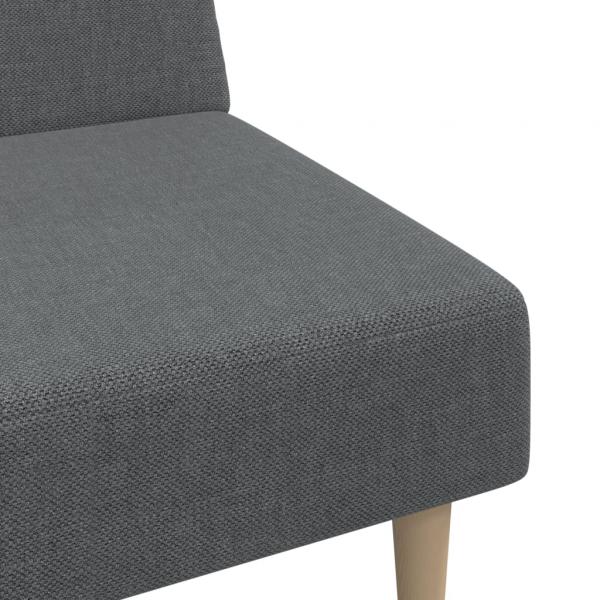 Schlafsofa 2-Sitzer Hellgrau Stoff