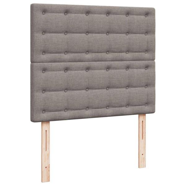 Ottoman-Bett mit Matratze Taupe 120x190 cm Stoff