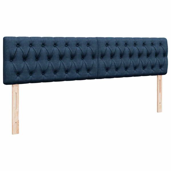Ottoman-Bett mit Matratze Blau 180x200 cm Stoff