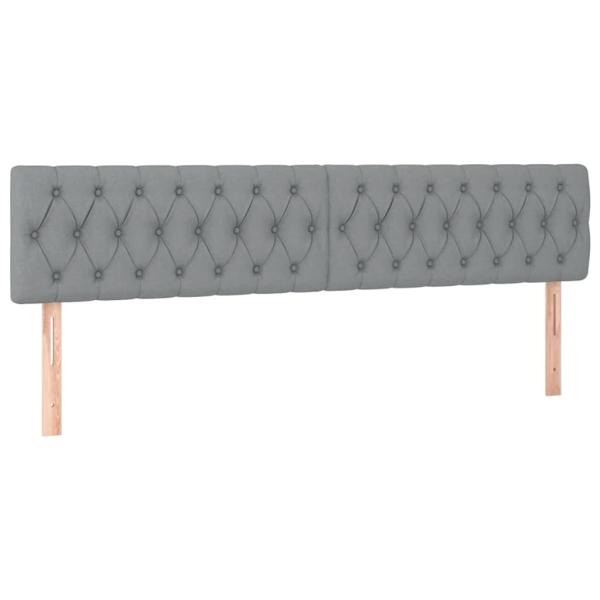 Ottoman-Bett mit Matratzen Hellgrau 180x200 cm Stoff