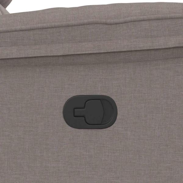 Massagesessel Taupe Stoff