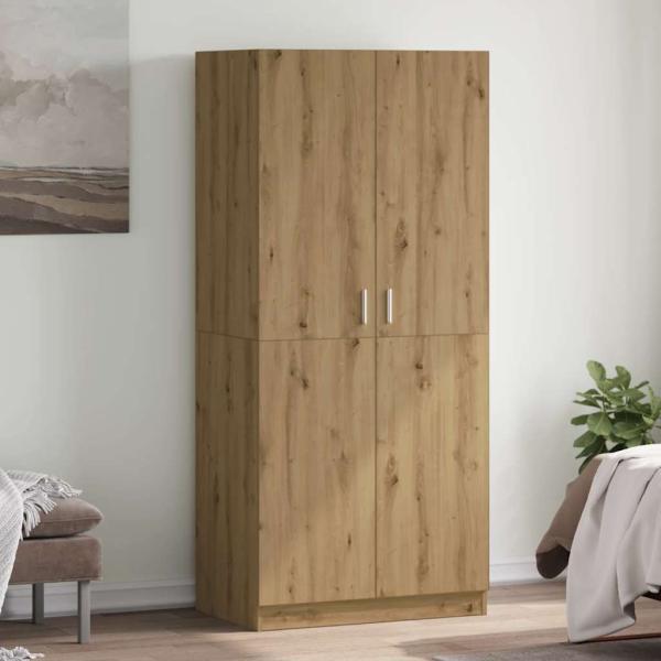 ARDEBO.de - Kleiderschrank Artisan-Eiche 80x52x180 cm Holzwerkstoff
