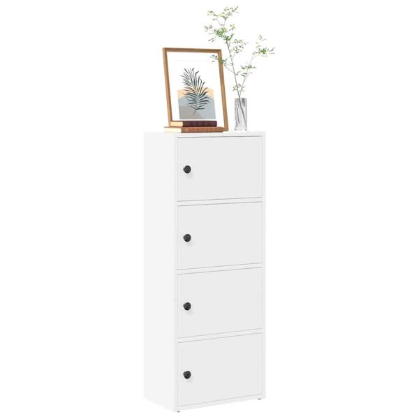 ARDEBO.de - Bücherregal Weiß 40x24x102 cm Holzwerkstoff