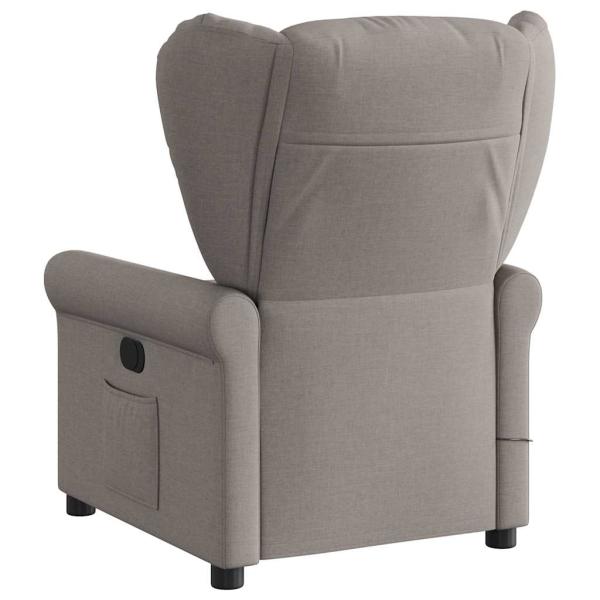Massagesessel Taupe Stoff