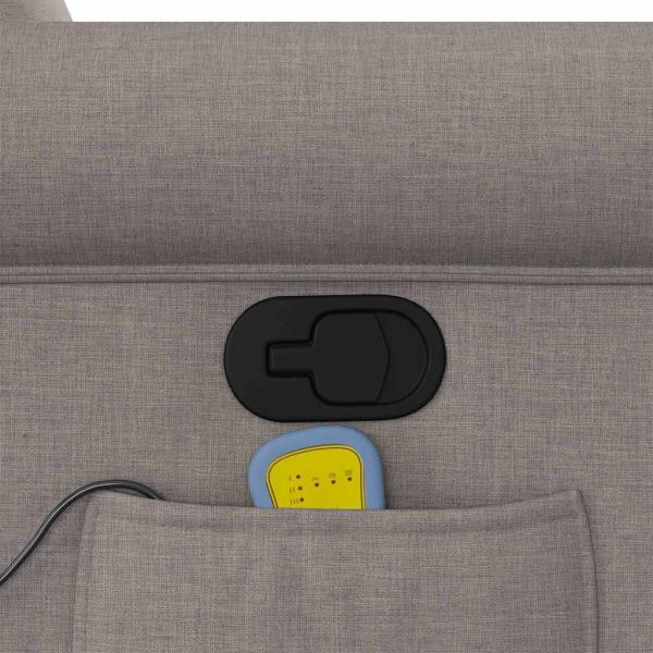 Massagesessel Taupe Stoff