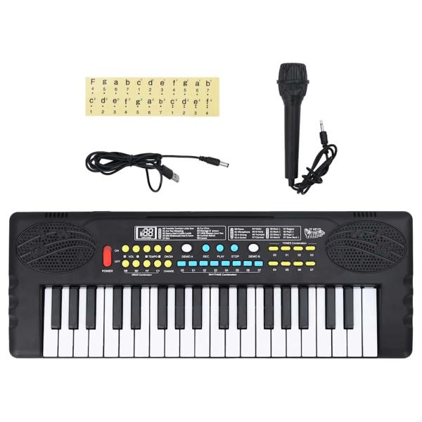 ARDEBO.de - 37 Tasten Klavier Elektrisches Keyboard mit Mikrofon für Kinder