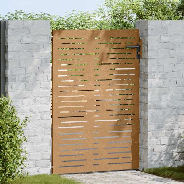 Gartentor 85x150 cm Cortenstahl Quadratisches Design