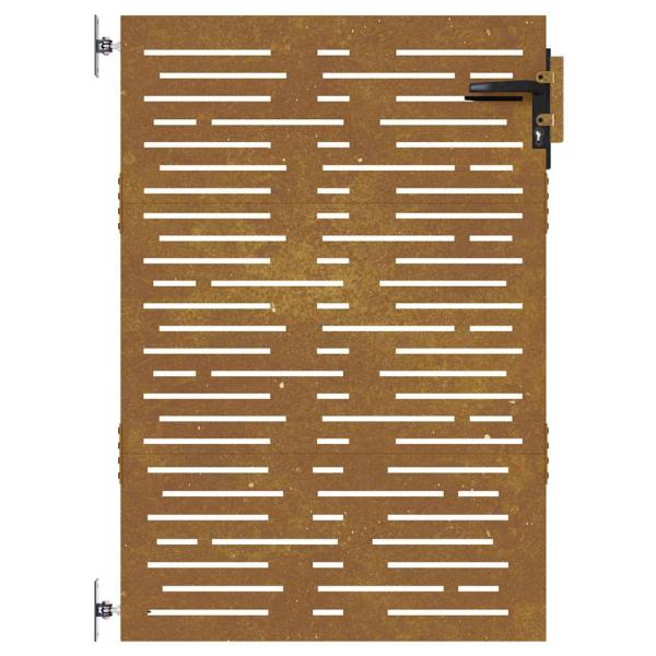 Gartentor 85x150 cm Cortenstahl Quadratisches Design