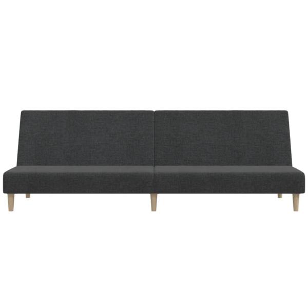 Schlafsofa 2-Sitzer Dunkelgrau Stoff