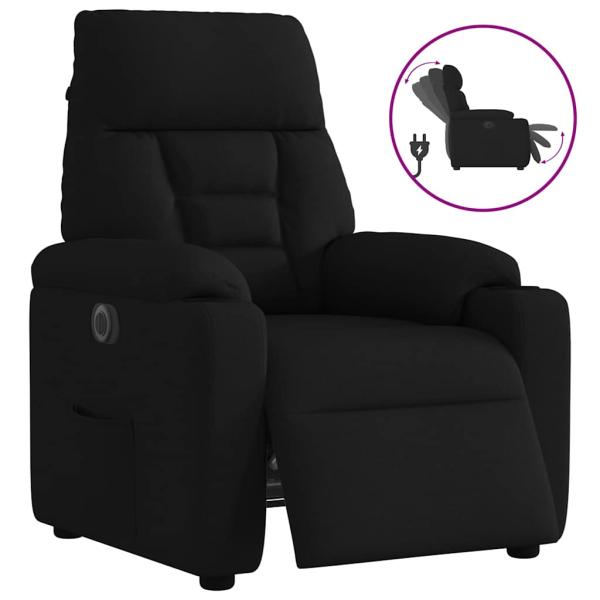 ARDEBO.de - Relaxsessel Elektrisch Schwarz Stoff