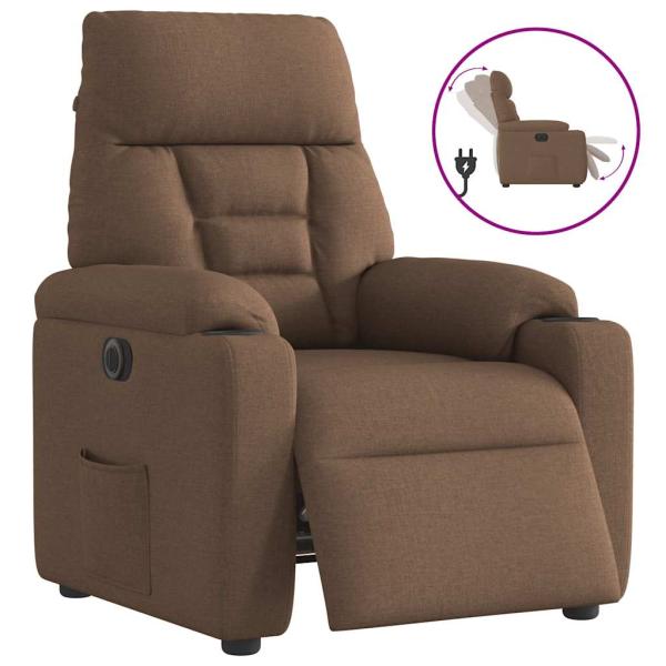 ARDEBO.de - Relaxsessel Elektrisch Braun Stoff