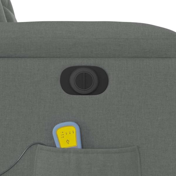 Massagesessel Elektrisch Dunkelgrau Stoff