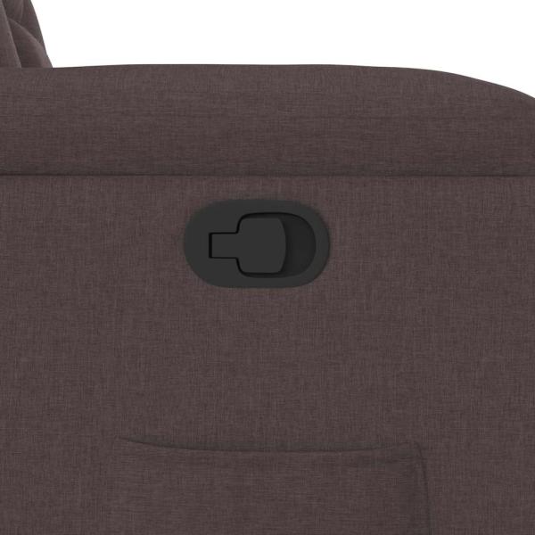 Relaxsessel mit Aufstehhilfe Dunkelbraun Stoff