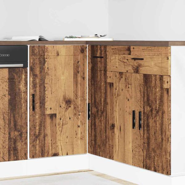 ARDEBO.de - Küchenunterschrank Porto Altholz-Optik Holzwerkstoff