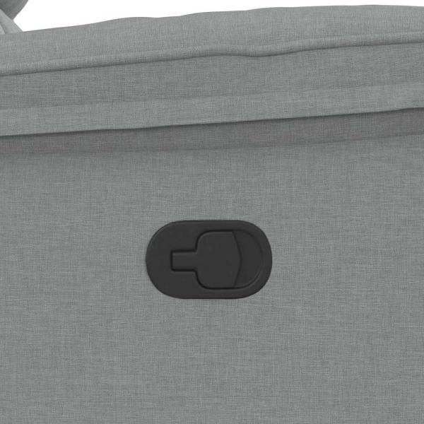 Massagesessel Hellgrau Stoff