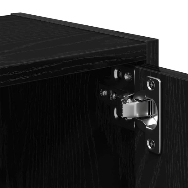 Bücherregal Schwarz Eichen-Optik 40x24x102 cm Holzwerkstoff