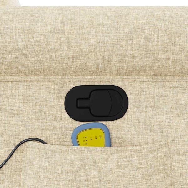 Massagesessel Creme Stoff