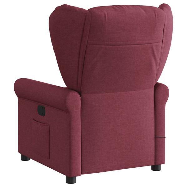Massagesessel Weinrot Stoff