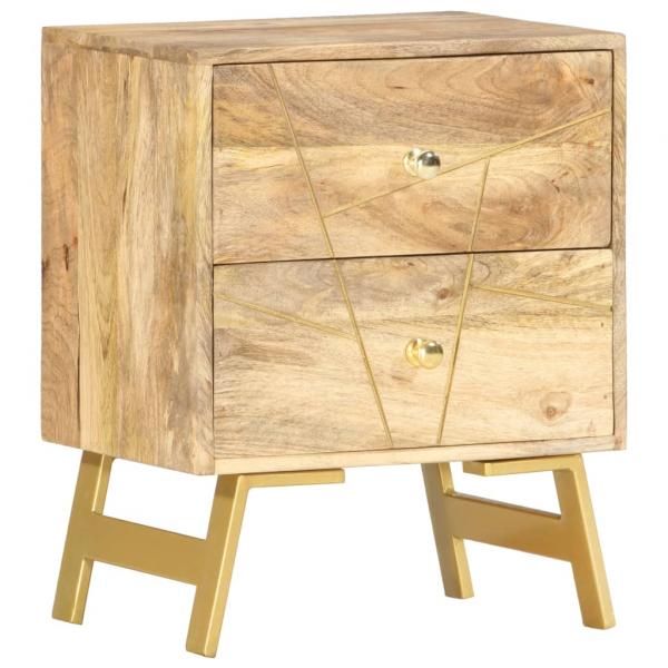ARDEBO.de - Nachttisch 40 x 30 x 50 cm Mangoholz Massiv