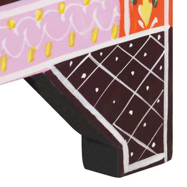 Nachttisch Handbemalt 40x30x50 cm Mango Massivholz