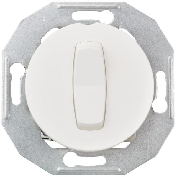 ARDEBO.de Elso WDE011031 Kreuzschalter mit Zentralplatte, Renova, weiß