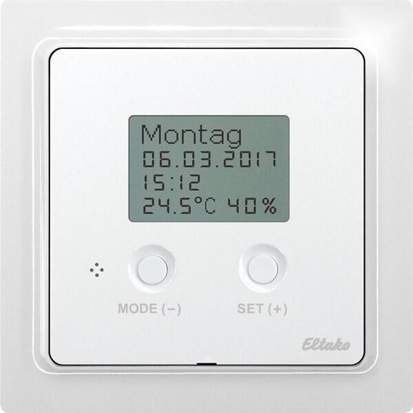 ARDEBO.de Eltako BUTH55ED/12V DC-am Bus-Uhren-Thermo-Hygrostat mit Display (30055164)