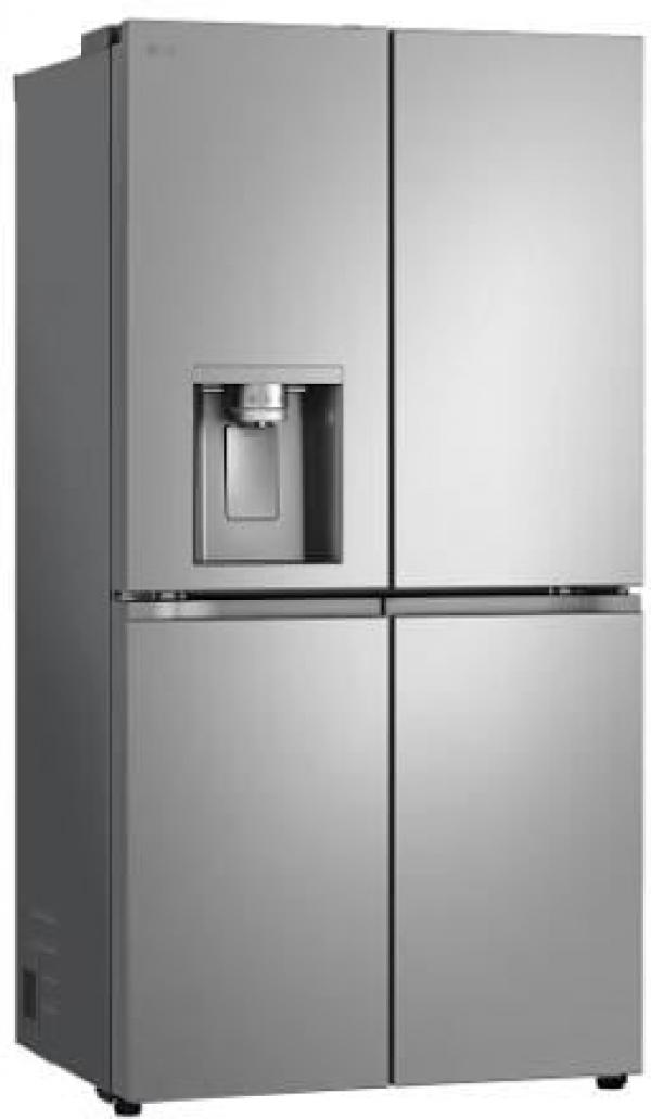 LG GML960PYFE Stand Side-by-Side Kombination Multi-Door, 91,4 cm breit, 637 L, NoFrost, Eis-, Crushed Ice- und Wasserspender, Festwasseranschluss, Prime Silver