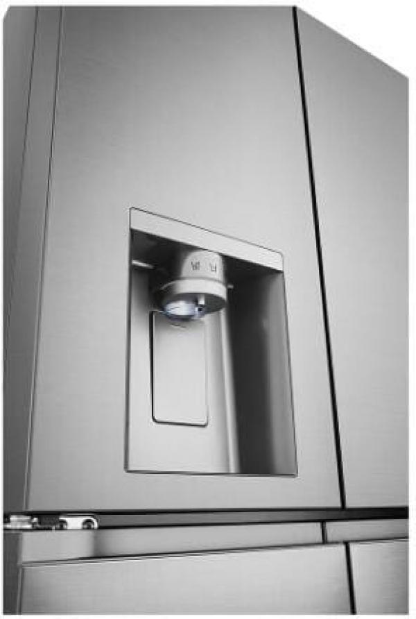 LG GML960PYFE Stand Side-by-Side Kombination Multi-Door, 91,4 cm breit, 637 L, NoFrost, Eis-, Crushed Ice- und Wasserspender, Festwasseranschluss, Prime Silver
