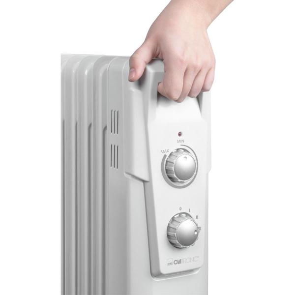 Clatronic RA 3735 Ölradiator, 3 Leistungsstufen, Integrierter Überhitzungsschutz, weiß (263906)