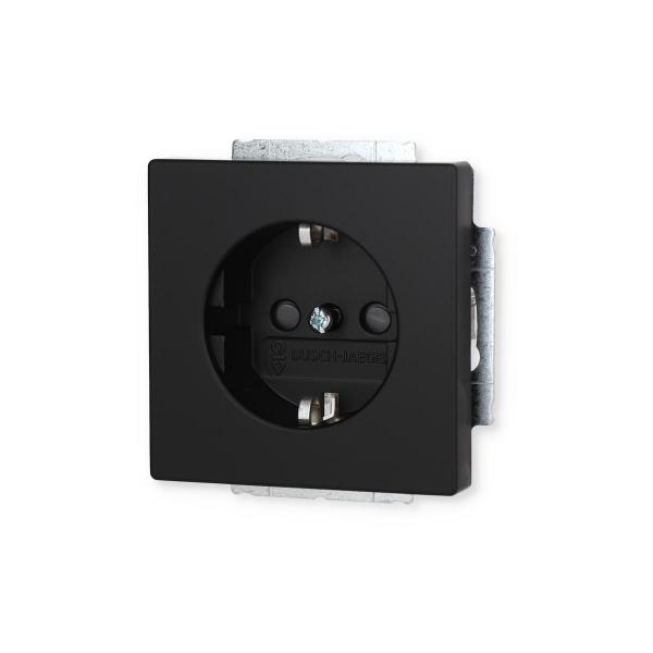 Busch-Jaeger 20 EUCKS-885 SCHUKO Steckdose Einsatz Safety+, future linear, schwarz matt (2CKA002013A5333)