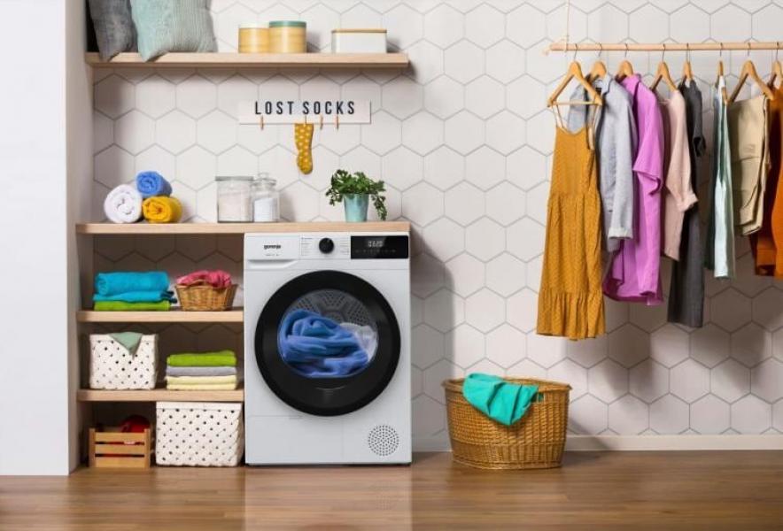 Gorenje DHNE82 EEK: D 8 kg Wärmepumpentrockner, 59,5 cm breit, TwinAir, AutoDrain, Kindersicherung, 15 Programme, Quick Dry, weiß