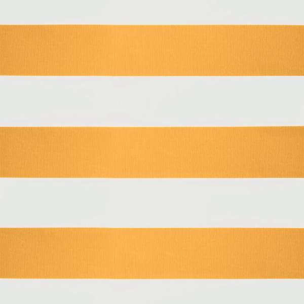 Markise Einziehbar Gelb und Weiß 3x2,5 m Stoff und Aluminium