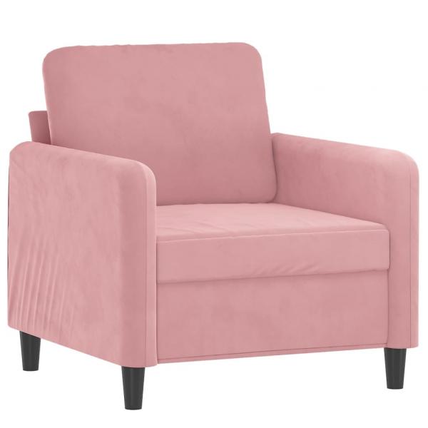 3-tlg. Sofagarnitur Rosa Samt