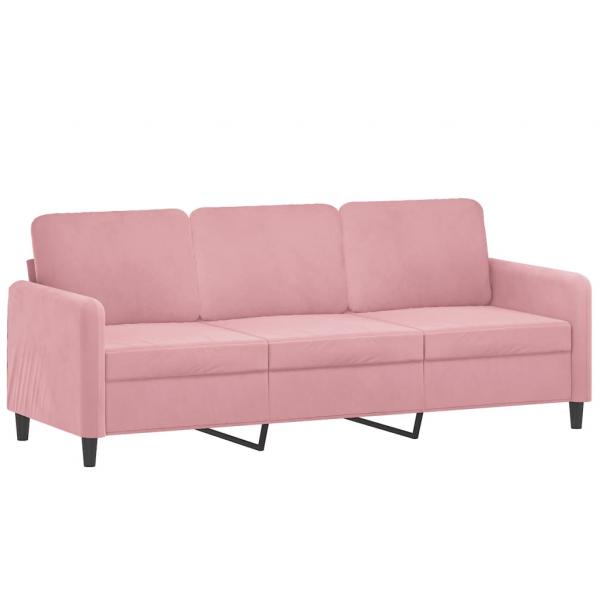 3-tlg. Sofagarnitur Rosa Samt