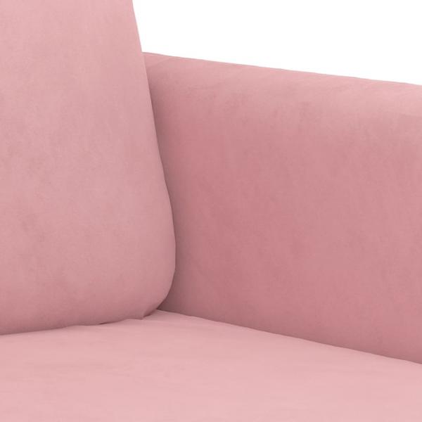3-tlg. Sofagarnitur Rosa Samt